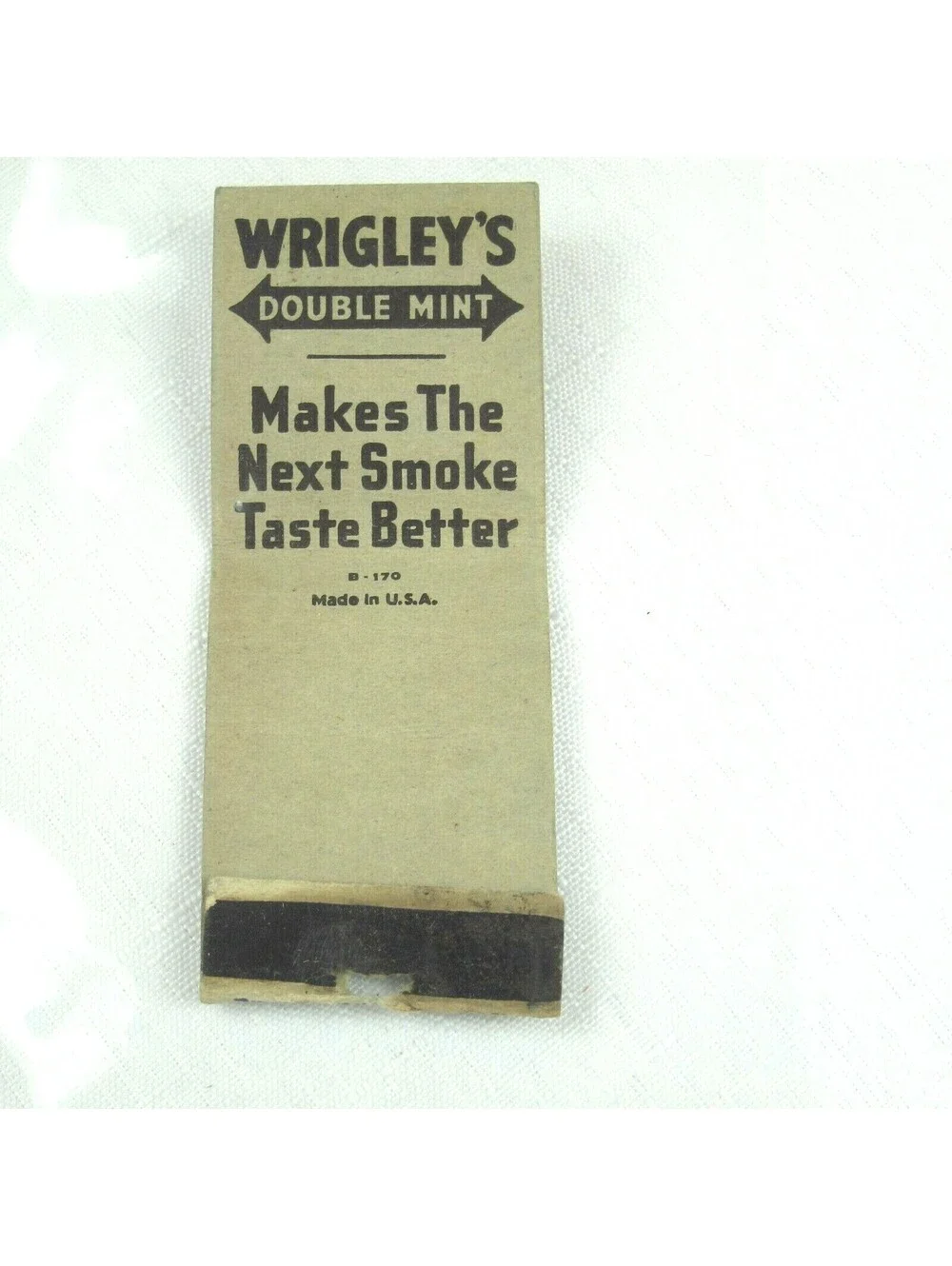 3 Vintage Matchbook Covers Wrigley's Double Mint & Fan Tan Chewing Gum Dayton OH